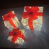 1pc 3pcs Christmas Lighted Gift Boxes Xmas Lighting Box With Bow For Christmas Party Home Indoor Porch Decoration Red bow 13cm