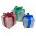 1pc 3pcs Christmas Lighted Gift Boxes Xmas Lighting Box With Bow For Christmas Party Home Indoor Porch Decoration Red bow 19cm