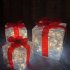 1pc 3pcs Christmas Lighted Gift Boxes Xmas Lighting Box With Bow For Christmas Party Home Indoor Porch Decoration Red bow 19cm