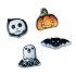 1pc 4pcs Cat Chew Toy Horrible Pumpkin Ghost Bat Skull Design Bite Resistant Stuffed Plush Toys Pet Gift For Kitten Cats 4pcs
