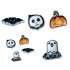 1pc 4pcs Cat Chew Toy Horrible Pumpkin Ghost Bat Skull Design Bite Resistant Stuffed Plush Toys Pet Gift For Kitten Cats 4pcs