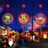 1pc Decorative Lights  Plastic Home Decoration Lights  3D Chinese Fu Hanging Light Pendant  Spherical Shaped LED Lights For Living Room Bedroom Dining Room Chin