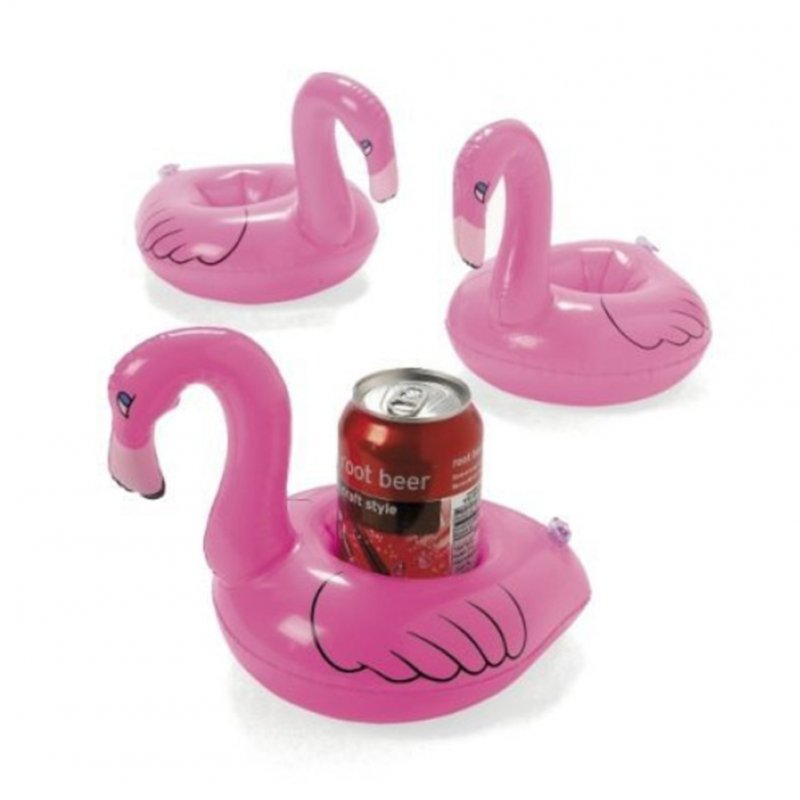 1pc Inflatable Flamingo Coasters Cute Drink Holder as Gifts for Kids & Adults