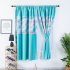 1pc Modern Shading Curtains with Chrysanthemum Pattern Kids Thick Curtain for Living Room Bedroom Kitchen Window blue 1m wide x 2m high pole
