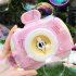 1pc Plastic Bubble Camera Outdoor Toy Bubble Machine Powered by Battery purple