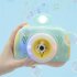 1pc Plastic Bubble Camera Outdoor Toy Bubble Machine Powered by Battery green