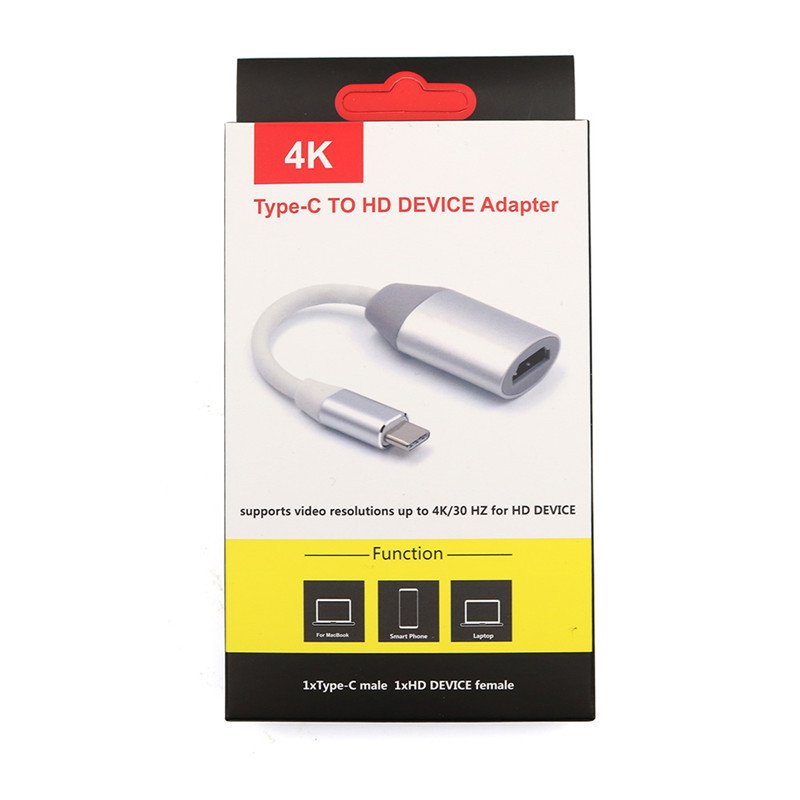 For Apple Mac laptop Type-c to HDMI Video Conversion Cable Type C To HDMI Converter Adapter Cable 