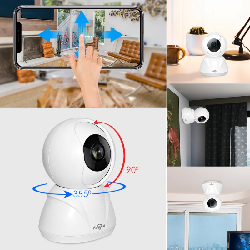 Hiseeu 720P / 1080P Home Security IP Camera Wireless Smart WiFi Camera Audio Record Baby Monitor HD Mini CCTV Camera AU plug