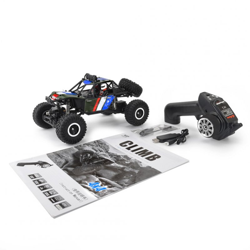 KYAMRC RC Climbing Car Vehicle Model 1:16 Full Scale 2.4G 4wd High-speed Off-road With Lights 