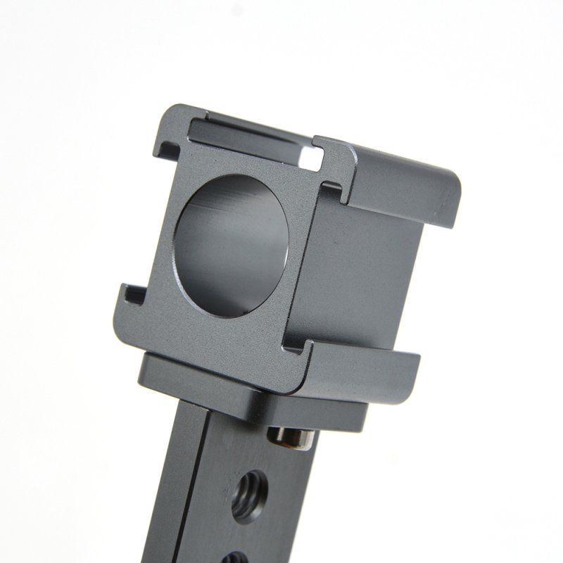 Triple Cold Shoe Mount Gimbal Extension Bracket Universal Mic Stand and Light Mount Plate Adapter Gimbal Stabilizer Accessories  