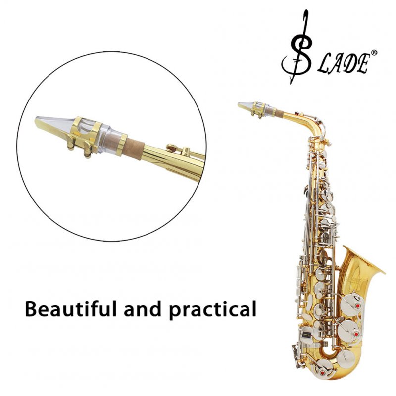 Professional Alto Saxophone Mouthpiece For Sax Playing Music Transparent Golden Rim Alto Saxophone Mouthpiece Saxophone Parts Transparent color_Golden rim
