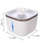 2.0l Pet Automatic Water Dispenser 1.2w Ultra-quiet Water Pump Large Capacity Kitten Puppy Water Fountain white