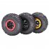 2 2Inches Inflatable Tires Stainless Steel Wheel Rim Diameter 135mm for SCX10 TRX4 D90 90046 1 10 RC Car black 4PCS