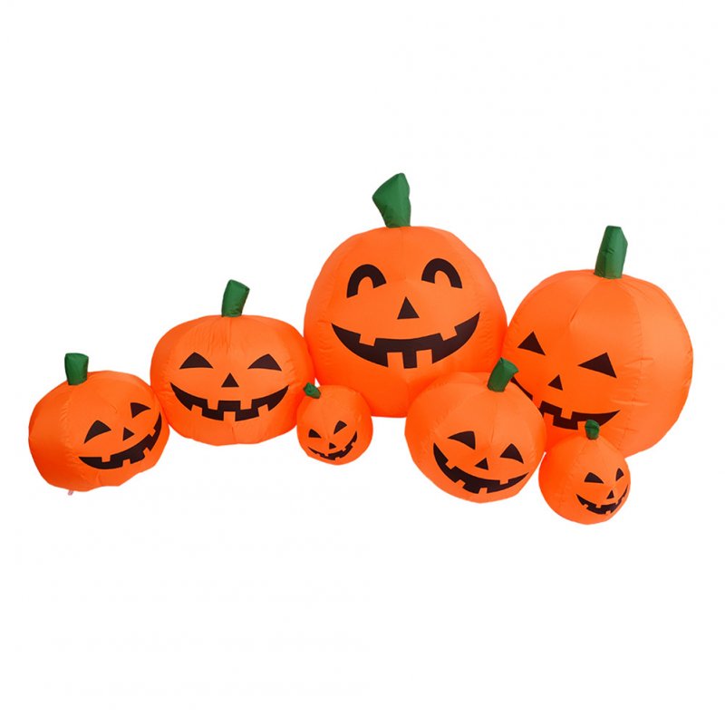 2.2M 7Pcs Pumpkin Shape Inflatable Prop for Halloween Spirit Festival Decor U.S. regulations