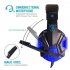 2 2M PC780 Gaming Headsets with Light Mic Stereo Earphones Deep Bass for PC Computer Gamer Laptop Black and blue do not shine