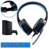 2 2M PC780 Gaming Headsets with Light Mic Stereo Earphones Deep Bass for PC Computer Gamer Laptop White blue does not shine