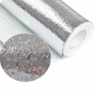 2 3 5M Self adhesive Oil proof Aluminum Foil Sticker for Wall Desk Drawer Orange peel lines40x500cm