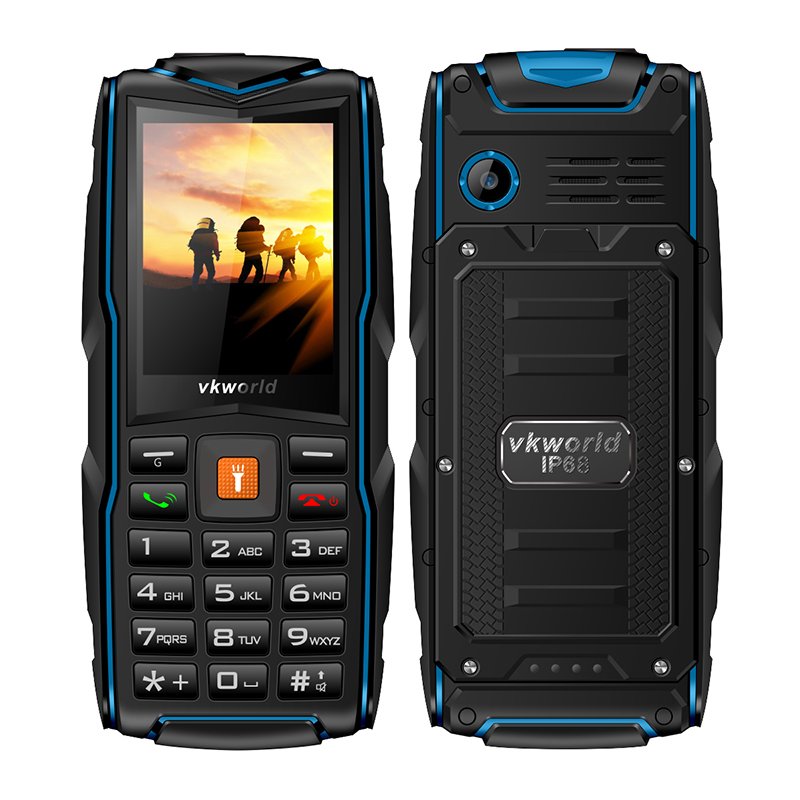 Blue Quad Band cell phone
