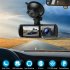 2 45 Inch HD Car Driving Recorder Dual Dash Cam 1080P Front Inside Camera Video Recorder Night Vision G sensor Black