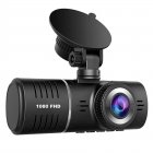 2 45 Inch HD Car Driving Recorder Dual Dash Cam 1080P Front Inside Camera Video Recorder Night Vision G sensor Black