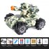 2 4G Drift Truck 360Degree Rotation Music Light Toy Double Remote Control  RQ2085 Camo Green