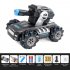 2 4G Drift Truck 360Degree Rotation Music Light Toy Double Remote Control  RQ2085 camouflage blue