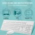 2 4G LX710 Wireless Keyboard   Mouse  for Desktop Computer Notebook white