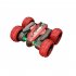 2 4G RC Stunt Car 4WD Double Sided Tumble RC Drift Car with Light Spray Remote Control Vehicle Red 2 Batteries