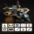 2 4G Remote Control Aircraft with Camera Rechargeable RC Plane Foam RC Glider Model Toys Yellow 3 7 A