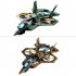 2 4G Remote Control Aircraft with Camera Rechargeable RC Plane Foam RC Glider Model Toys Yellow 3 7 A
