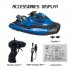 2 4G Remote Control Boat Motor Speed Boat High Speed Yacht Model Electric Toy Boat Water Summer Toy blue