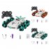 2 4G Remote Control Car 4WD 6 wheel Drift Stunt RC Car With Music Light Rechargeable Off road Vehicle Model Green