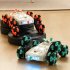 2 4G Remote Control Car 4WD 6 wheel Drift Stunt RC Car With Music Light Rechargeable Off road Vehicle Model Green
