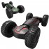 2 4G Remote Control Car with Spray Watch Dual Control Twist Stunt Vehicle Rechargeable RC Drift Car A Green