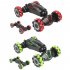 2 4G Remote Control Car with Spray Watch Dual Control Twist Stunt Vehicle Rechargeable RC Drift Car A Green