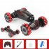 2 4G Remote Control Car with Spray Watch Dual Control Twist Stunt Vehicle Rechargeable RC Drift Car A Green
