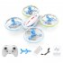 2 4G Remote Control Drone Air Pressure Fixed Height Headless Mode Stunt RC Quadcopter with Colorful Lights White