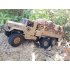 2 4G Remote Control Military Truck 6 Wheel Drive Off Road RC Car Model Remote Control Climbing Car Gift Toy Desert Yellow KIT