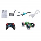 2 4G Remote Control Stunt Car Gesture Sensor Twisted Light Music Dancing RC Car for Kids Toys green