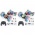 2 4G Remote Control Stunt Car with Music Light 4WD Gesture Sensing Remote Control Climbing Vehicle Toys Blue Green