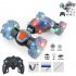 2 4G Remote Control Stunt Car with Music Light 4WD Gesture Sensing Remote Control Climbing Vehicle Toys Blue Green