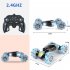 2 4G Remote Control Stunt Car with Music Light 4WD Gesture Sensing Remote Control Climbing Vehicle Toys Blue Green