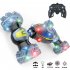 2 4G Remote Control Stunt Car with Music Light 4WD Gesture Sensing Remote Control Climbing Vehicle Toys Blue Green