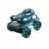 2 4G Remote Control Stunt Tank One Click Demonstration Electric Vehicle Model With Colorful Light For Boys Girls Birthday Gifts blue
