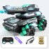 2 4G Remote Control Stunt Tank One Click Demonstration Electric Vehicle Model With Colorful Light For Boys Girls Birthday Gifts blue