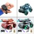 2 4G Remote Control Stunt Tank One Click Demonstration Electric Vehicle Model With Colorful Light For Boys Girls Birthday Gifts blue