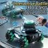 2 4G Remote Control Stunt Tank One Click Demonstration Electric Vehicle Model With Colorful Light For Boys Girls Birthday Gifts blue