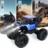 2 4G Remote Control Wireless Electric Quattro 1 14 Alloy Off road Rock Crawler Children Toy with Light blue 1 14