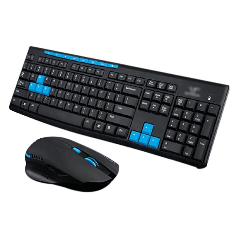 2.4G Wireless Gaming Gamer Keyboard Mouse Kit for Desktop Pc Laptop Hk3800 black