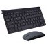 2 4G Wireless Keyboard Mouse Set Mini Multimedia Keyboard Mouse Combo Set for Notebook Laptop Mac Desktop PC  Silver gray
